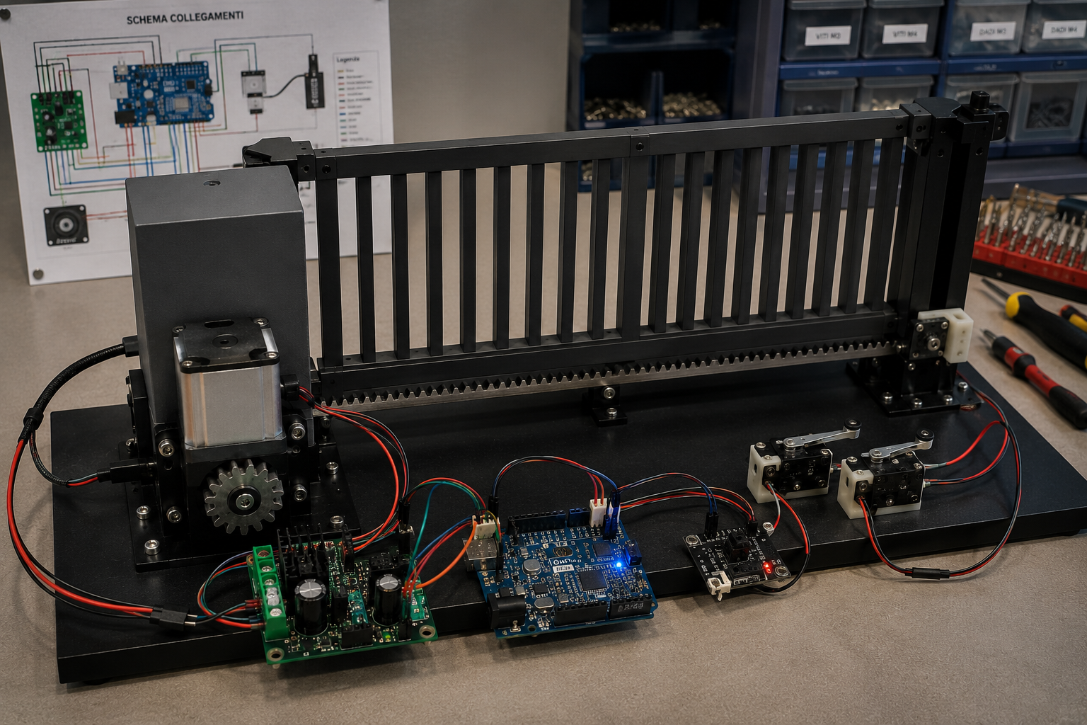 Arduino IDE con codice del progetto Michelangelo Smart Gate